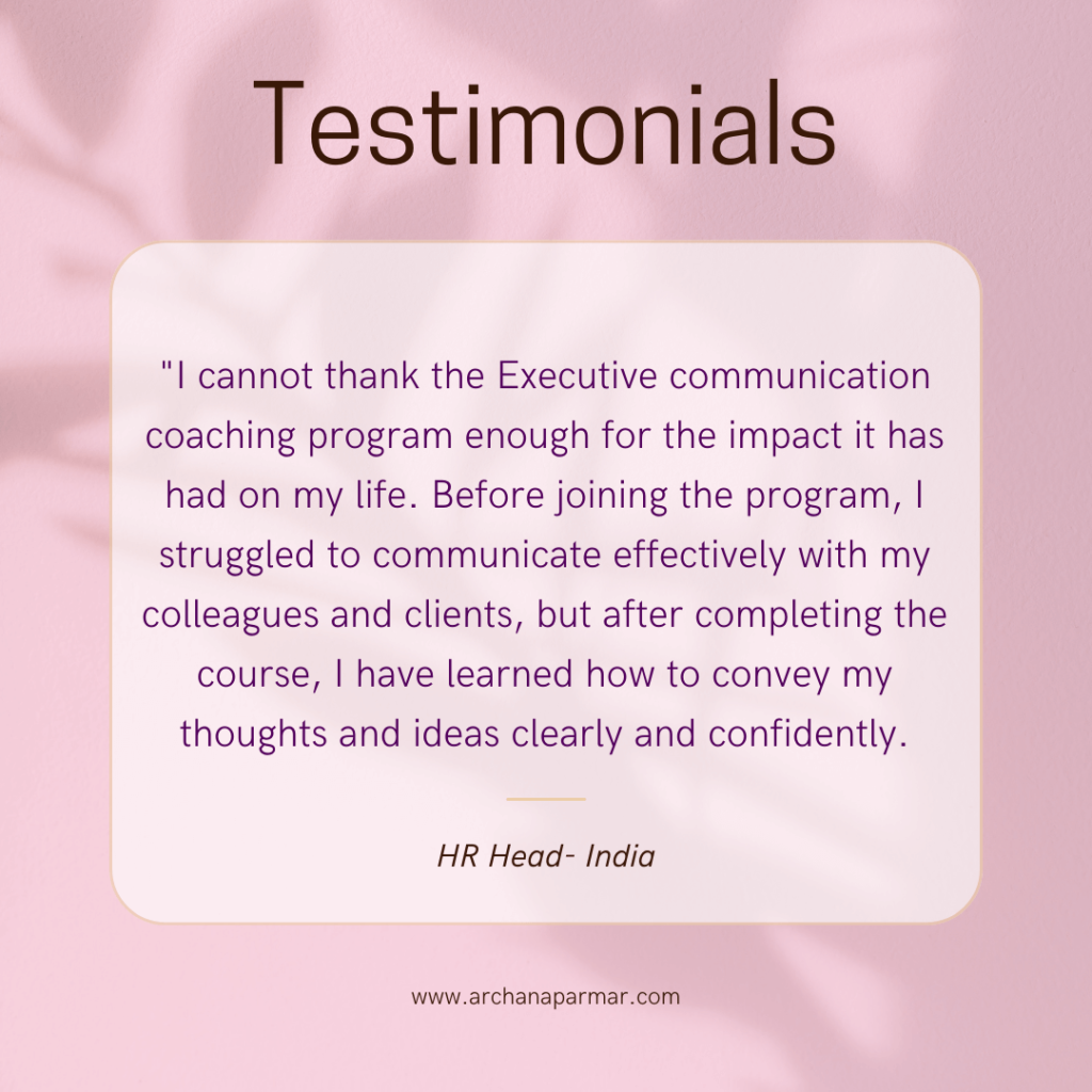 Archana Parmar Testimonial